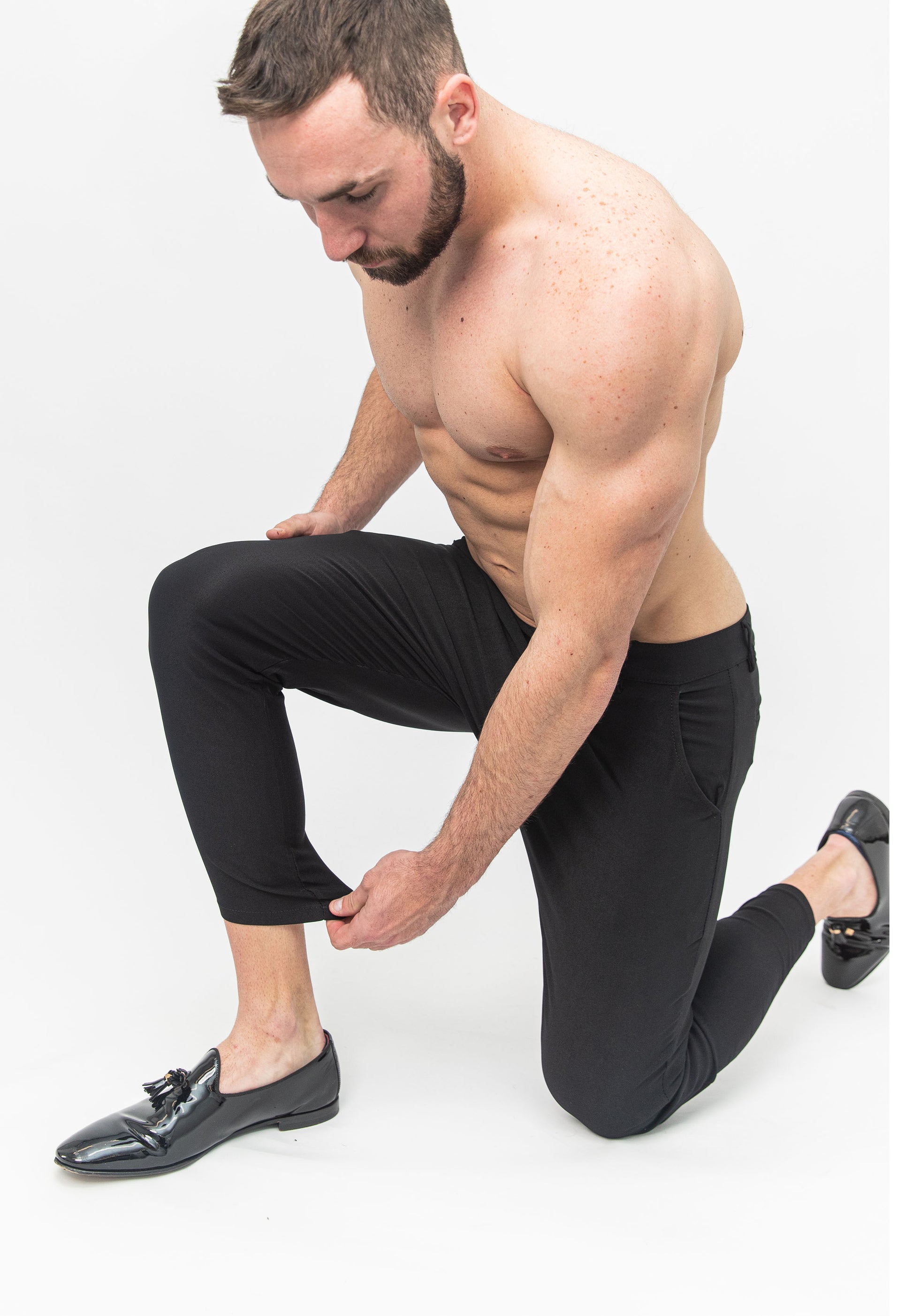 Black Dress Suit Pants - Ultra Slim Stretch Fit